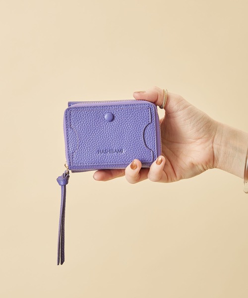 HASHIBAMI（ハシバミ）の「【HASHIBAMI】サンドグラス ミニウォレット（財布・レディース・モスグリーン/ナチュラル/グレイッシュベージュ/ブルーパープル/グレイッシュブルー/ライトグリーン/ライトピンク/ライトイエロー/マルチ/ペールイエロー/ブラウン/マジェンタ/ベビーピンク/ゴールド/ブラック/アクア/レモンイエロー/ライトオレンジ系/ライトグリーン系/ふじ色系/ダークグリーン/イエロー系その他2/シルバー/ミント/サックスブルー・FREE）」の13枚目の写真