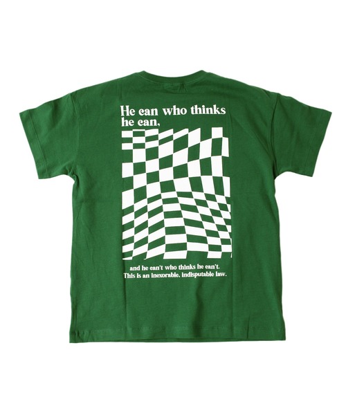 GLAZOS（グラソス）の「天竺・ドロップショルダーBOXチェッカープリント半袖Tシャツ（Tシャツ/カットソー・キッズ・オフホワイト/グリーン/ブラック・130cm/140cm/150cm/160cm/170cm）」の15枚目の写真