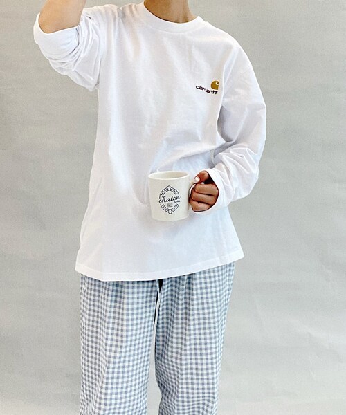 Carhartt WIP(カーハートダブリューアイピー)の「CARHARTT WIP L/S AMERICAN SCRIPT T-SHIRT(Tシャツ/カットソー・レディース・ホワイト/ベージュ・SMALL/MEDIUM/X-SMALL)」の3枚目の写真