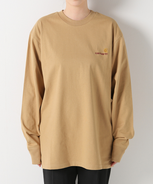 Carhartt WIP(カーハートダブリューアイピー)の「CARHARTT WIP L/S AMERICAN SCRIPT T-SHIRT(Tシャツ/カットソー・レディース・ホワイト/ベージュ・SMALL/MEDIUM/X-SMALL)」の5枚目の写真