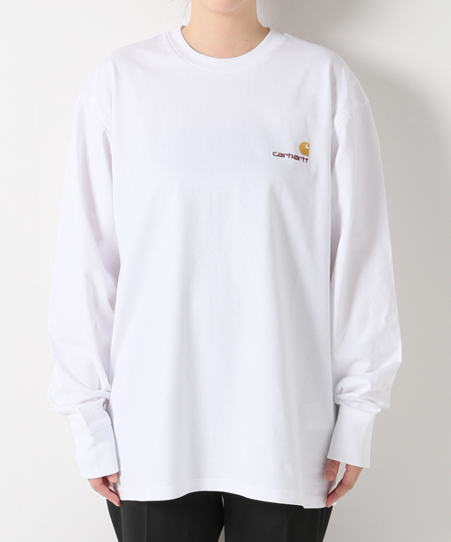 Carhartt WIP(カーハートダブリューアイピー)の「CARHARTT WIP L/S AMERICAN SCRIPT T-SHIRT(Tシャツ/カットソー・レディース・ホワイト/ベージュ・SMALL/MEDIUM/X-SMALL)」の19枚目の写真