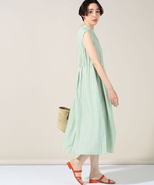 NOLLEY’S（ノーリーズ）の「◇【WEB限定】テンダーストライプシャツワンピース（シャツワンピース・レディース・ブルー系その他3/グリーン系その他3・FREE）」の2枚目の写真