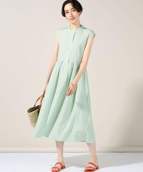 NOLLEY’S（ノーリーズ）の「◇【WEB限定】テンダーストライプシャツワンピース（シャツワンピース・レディース・ブルー系その他3/グリーン系その他3・FREE）」の7枚目の写真
