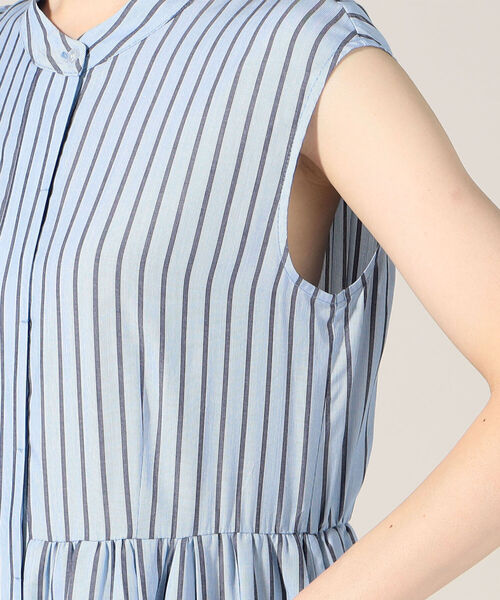NOLLEY’S（ノーリーズ）の「◇【WEB限定】テンダーストライプシャツワンピース（シャツワンピース・レディース・ブルー系その他3/グリーン系その他3・FREE）」の8枚目の写真