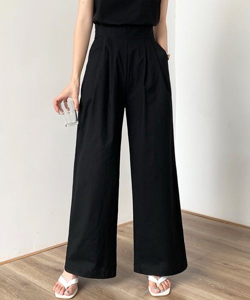 LAFFMO（ラフモ）の「リネンライクセットアップ（セットアップ・レディース・ブラック/ベージュ/グレー/モカ・FREE）」の7枚目の写真