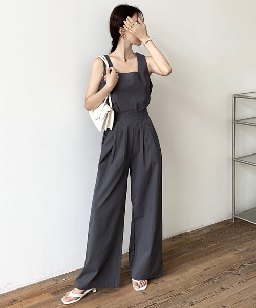 LAFFMO（ラフモ）の「リネンライクセットアップ（セットアップ・レディース・ブラック/ベージュ/グレー/モカ・FREE）」の11枚目の写真