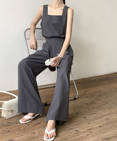 LAFFMO（ラフモ）の「リネンライクセットアップ（セットアップ・レディース・ブラック/ベージュ/グレー/モカ・FREE）」の12枚目の写真