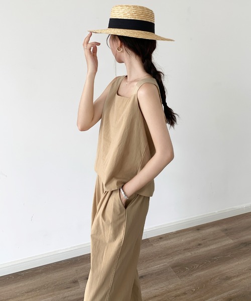 LAFFMO（ラフモ）の「リネンライクセットアップ（セットアップ・レディース・ブラック/ベージュ/グレー/モカ・FREE）」の16枚目の写真