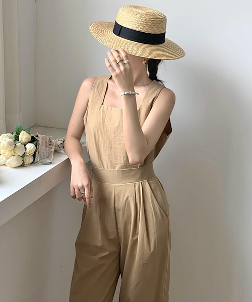 LAFFMO（ラフモ）の「リネンライクセットアップ（セットアップ・レディース・ブラック/ベージュ/グレー/モカ・FREE）」の15枚目の写真