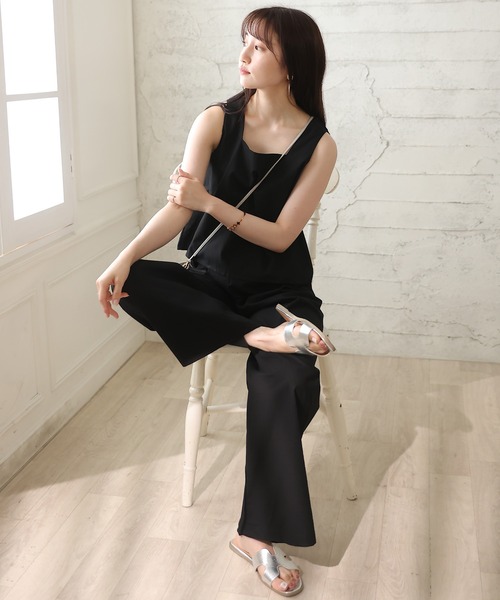 LAFFMO（ラフモ）の「リネンライクセットアップ（セットアップ・レディース・ブラック/ベージュ/グレー/モカ・FREE）」の22枚目の写真