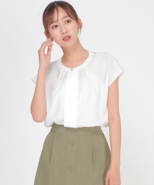 ikka(イッカ)の「ポプリンタックブラウス(シャツ/ブラウス・レディース・オフホワイト/ライム/その他1・M/L)」の21枚目の写真