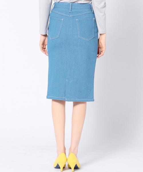 Another Edition（アナザーエディション）の「デニムミドルスカート/AEBC DENIM MDL SK◆（デニムスカート・レディース・オフホワイト/ライトブルー/ネイビー・MEDIUM/SMALL）」の4枚目の写真