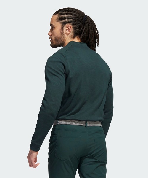 メランジ 長袖ボタンモックネックシャツ【adidas Golf/アディダスゴルフ】