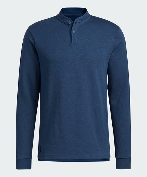 メランジ 長袖ボタンモックネックシャツ【adidas Golf/アディダスゴルフ】