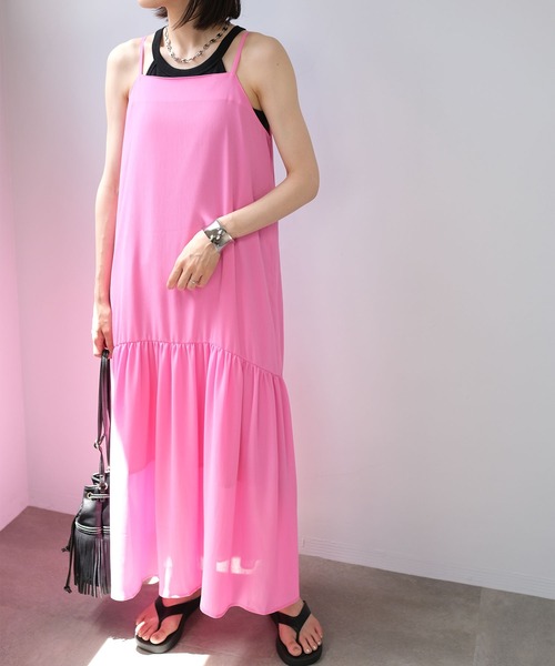 ＡＮＤＪ（アンドジェイ）の「楊柳シフォンキャミワンピース（ワンピース・レディース・ブラック/ピンク/モカ・M）」の20枚目の写真