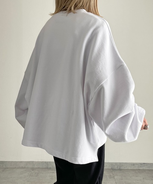 y/m by MIHO（イムバイミホ）の「ワイドスリーブスウェットトップス