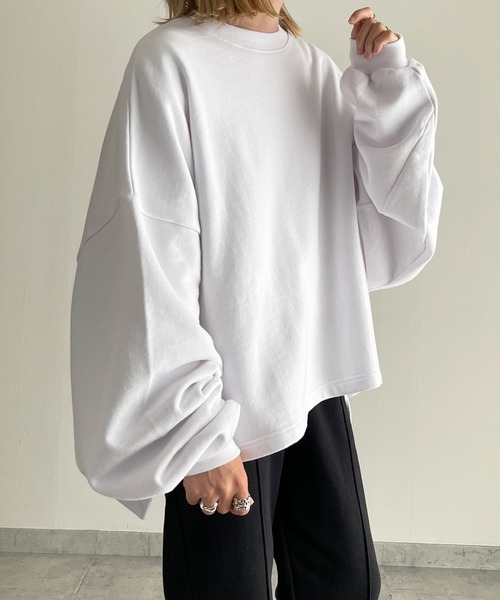 y/m by MIHO（イムバイミホ）の「ワイドスリーブスウェットトップス