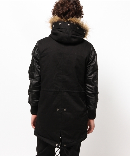 OUTLET（アウトレット）の「【WHO'S WHO gallery】EMモッズコート（モッズコート・メンズ・ブラック/カーキ・MEDIUM/LARGE）」の12枚目の写真
