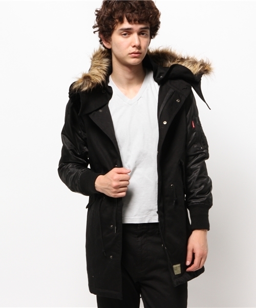 OUTLET（アウトレット）の「【WHO'S WHO gallery】EMモッズコート（モッズコート・メンズ・ブラック/カーキ・MEDIUM/LARGE）」の13枚目の写真