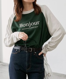ラグランフレンチロゴ刺繍ロンT