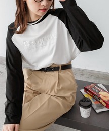 BONLECILL | ラグランフレンチロゴ刺繍ロンT(Tシャツ/カットソー)