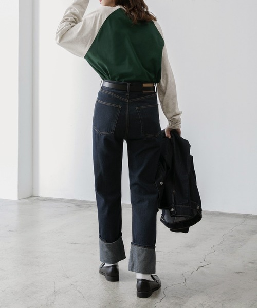 BONLECILL(ボンルシール)の「ラグランフレンチロゴ刺繍ロンT(Tシャツ/カットソー・レディース・ブラック/レッド/モスグリーン/ネイビー/オレンジ/ブラック系1・FREE)」の10枚目の写真