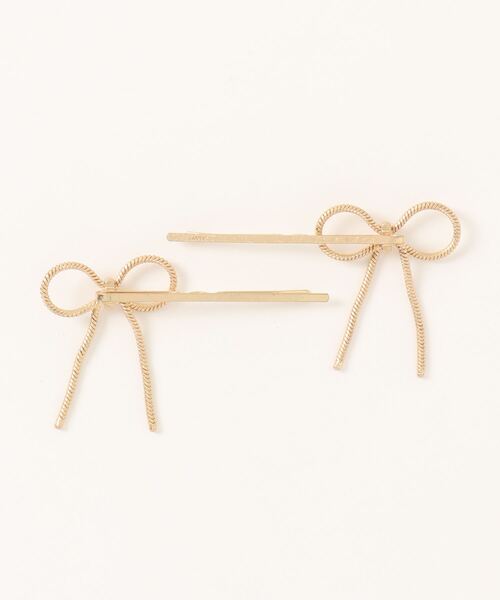 MOUSSY（マウジー）の「RIBBON MOTIF CLIP SET（ヘアピン・レディース・シルバー/ゴールド・FREE）」の11枚目の写真