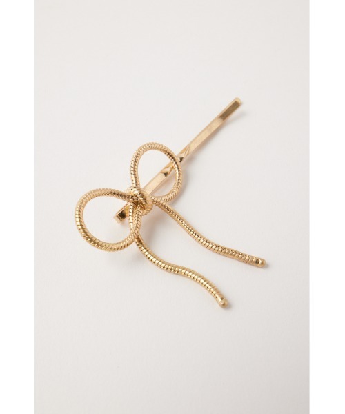 MOUSSY（マウジー）の「RIBBON MOTIF CLIP SET（ヘアピン・レディース・シルバー/ゴールド・FREE）」の4枚目の写真