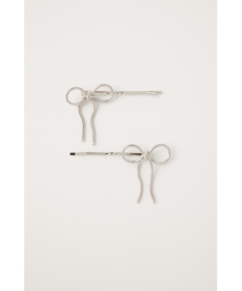 MOUSSY（マウジー）の「RIBBON MOTIF CLIP SET（ヘアピン・レディース・シルバー/ゴールド・FREE）」の7枚目の写真