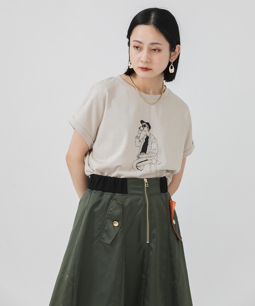 CLOCHE（クロシェ）の「cloche 女の子T（Tシャツ/カットソー・レディース・ホワイト/ブラック/ベージュ・FREE）」の22枚目の写真