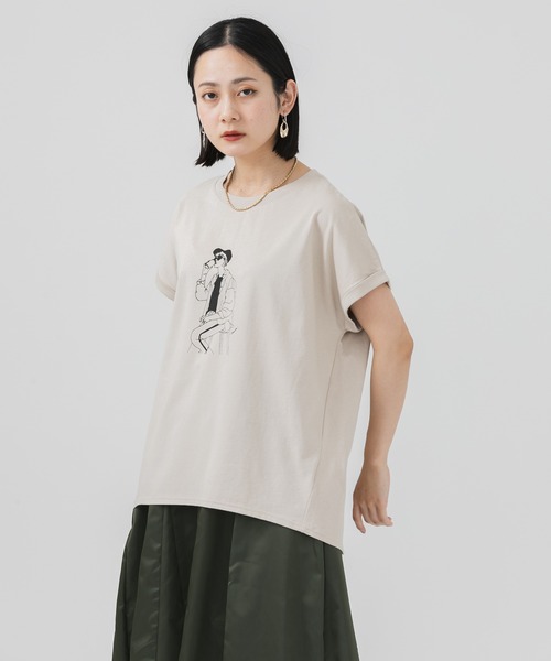 CLOCHE（クロシェ）の「cloche 女の子T（Tシャツ/カットソー・レディース・ホワイト/ブラック/ベージュ・FREE）」の13枚目の写真