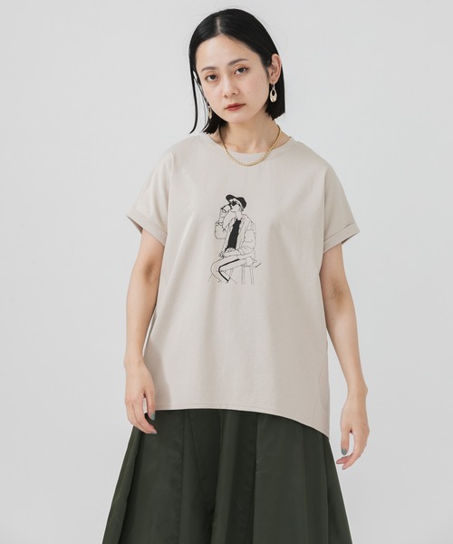 CLOCHE（クロシェ）の「cloche 女の子T（Tシャツ/カットソー・レディース・ホワイト/ブラック/ベージュ・FREE）」の18枚目の写真