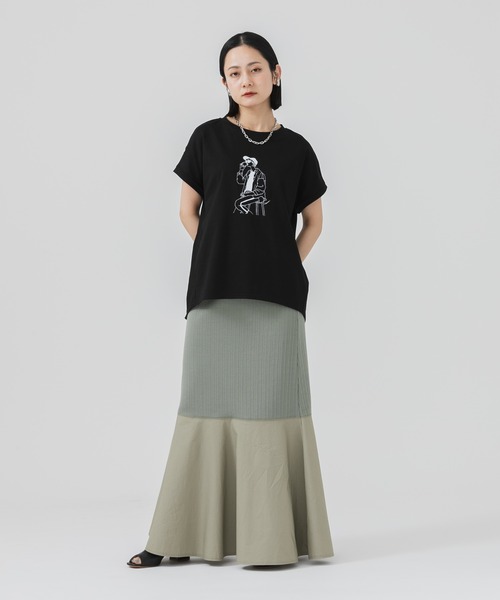 CLOCHE（クロシェ）の「cloche 女の子T（Tシャツ/カットソー・レディース・ホワイト/ブラック/ベージュ・FREE）」の5枚目の写真