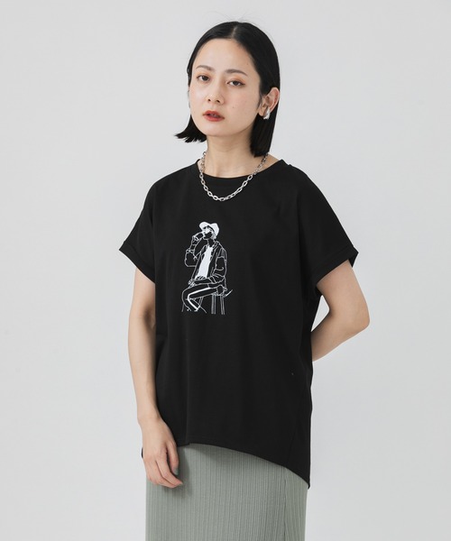 CLOCHE（クロシェ）の「cloche 女の子T（Tシャツ/カットソー・レディース・ホワイト/ブラック/ベージュ・FREE）」の14枚目の写真