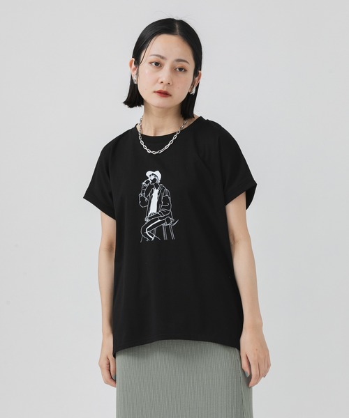 CLOCHE（クロシェ）の「cloche 女の子T（Tシャツ/カットソー・レディース・ホワイト/ブラック/ベージュ・FREE）」の19枚目の写真