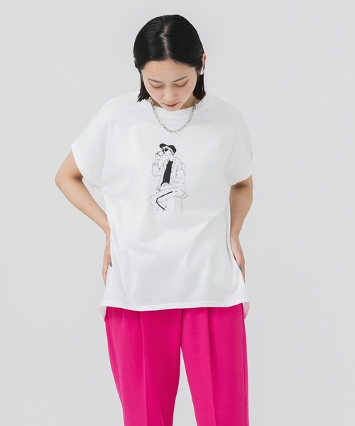 CLOCHE（クロシェ）の「cloche 女の子T（Tシャツ/カットソー・レディース・ホワイト/ブラック/ベージュ・FREE）」の20枚目の写真