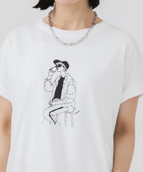 CLOCHE（クロシェ）の「cloche 女の子T（Tシャツ/カットソー・レディース・ホワイト/ブラック/ベージュ・FREE）」の16枚目の写真