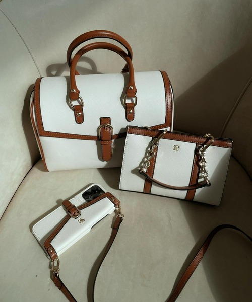 EIMY ISTOIRE（エイミーイストワール）の「カラーエッジボストンバッグ（ボストンバッグ・レディース・アイボリー・FREE）」の4枚目の写真