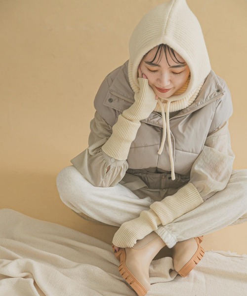 ITEMS URBANRESEARCH(アイテムズ アーバンリサーチ)の「リブニットアームウォーマー(アームカバー・レディース・アイボリー/レッド/ベージュ・ONE)」の6枚目の写真
