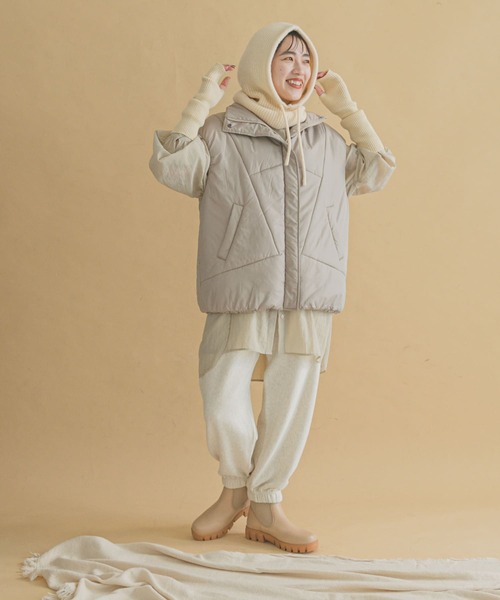 ITEMS URBANRESEARCH(アイテムズ アーバンリサーチ)の「リブニットアームウォーマー(アームカバー・レディース・アイボリー/レッド/ベージュ・ONE)」の9枚目の写真