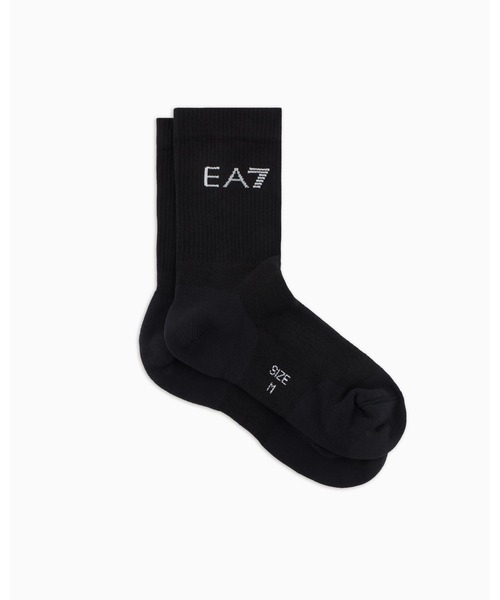 EMPORIO ARMANI(エンポリオアルマーニ)の「【エンポリオ アルマーニ EA7】Tennis Pro アンクルソックス テリークロス製(ソックス/靴下・メンズ・ホワイト×ブラック/ブラック×ホワイト/ネイビー×ホワイト/オリーブ/ブラック系/ホワイト系・MEDIUM/LARGE/SMALL/X-SMALL/X-LARGE)」の4枚目の写真