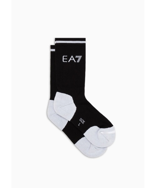 EMPORIO ARMANI(エンポリオアルマーニ)の「【エンポリオ アルマーニ EA7】Tennis Pro アンクルソックス テリークロス製(ソックス/靴下・メンズ・ホワイト×ブラック/ブラック×ホワイト/ネイビー×ホワイト/オリーブ/ブラック系/ホワイト系・MEDIUM/LARGE/SMALL/X-SMALL/X-LARGE)」の3枚目の写真