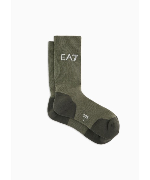 EMPORIO ARMANI(エンポリオアルマーニ)の「【エンポリオ アルマーニ EA7】Tennis Pro アンクルソックス テリークロス製(ソックス/靴下・メンズ・ホワイト×ブラック/ブラック×ホワイト/ネイビー×ホワイト/オリーブ/ブラック系/ホワイト系・MEDIUM/LARGE/SMALL/X-SMALL/X-LARGE)」の5枚目の写真