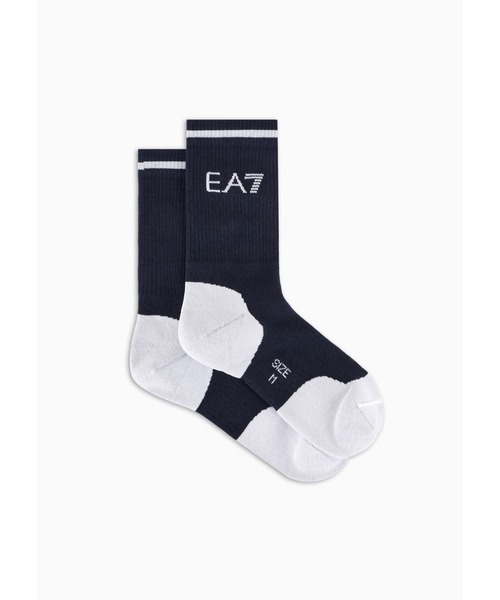 EMPORIO ARMANI(エンポリオアルマーニ)の「【エンポリオ アルマーニ EA7】Tennis Pro アンクルソックス テリークロス製(ソックス/靴下・メンズ・ホワイト×ブラック/ブラック×ホワイト/ネイビー×ホワイト/オリーブ/ブラック系/ホワイト系・MEDIUM/LARGE/SMALL/X-SMALL/X-LARGE)」の6枚目の写真