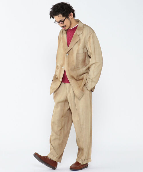 BEAMS PLUS(ビームスプラス)の「BEAMS PLUS / 斑染め 3ボタン ワークジャケット(その他アウター・メンズ・ベージュ/ネイビー・X-LARGE/MEDIUM/LARGE/SMALL)」の4枚目の写真