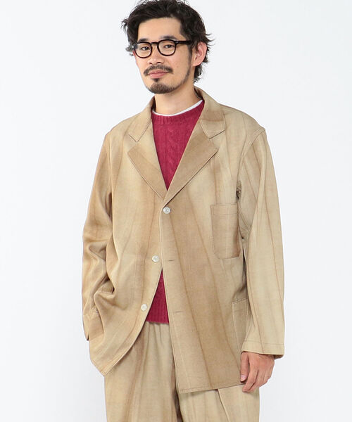 BEAMS PLUS(ビームスプラス)の「BEAMS PLUS / 斑染め 3ボタン ワークジャケット(その他アウター・メンズ・ベージュ/ネイビー・X-LARGE/MEDIUM/LARGE/SMALL)」の6枚目の写真