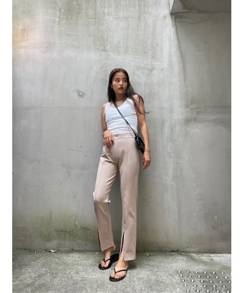 TRUNC（トランクエイティーエイト）の「Front Slit Pants（その他パンツ・レディース・ブルー/ベージュ・FREE）」の6枚目の写真