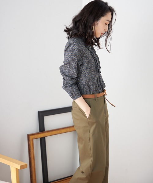 【セール】★追加入荷あり!★オーガニックコットントレフルフラワープリントブラウス（シャツ/ブラウス）｜DECOY SINCE 1981（デコイ