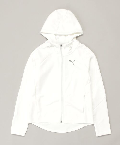 PUMA（プーマ）の「プーマ PUMA EVOSTRIPE フーデッドジャケット_UPF50+（パーカー・レディース・ブラック/グレー/ホワイト・XL/M/L/S）」の2枚目の写真