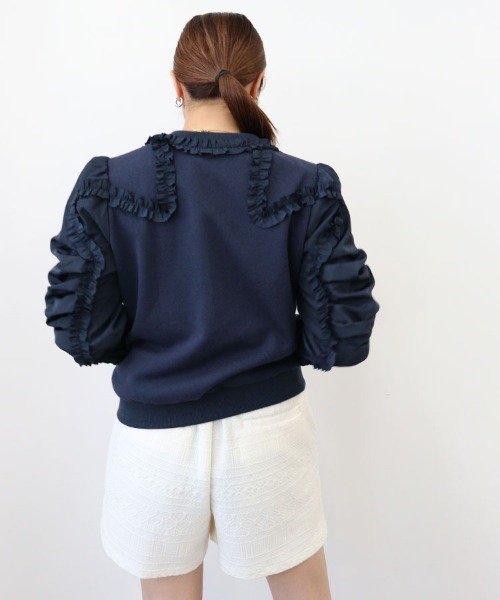 DONOBAN（ドノバン）の「フリルブルゾン（ブルゾン・レディース・ブラック/ネイビー・F）」の9枚目の写真
